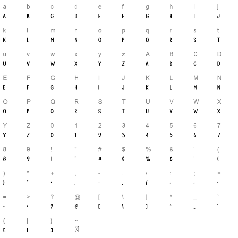 black market Character Map
