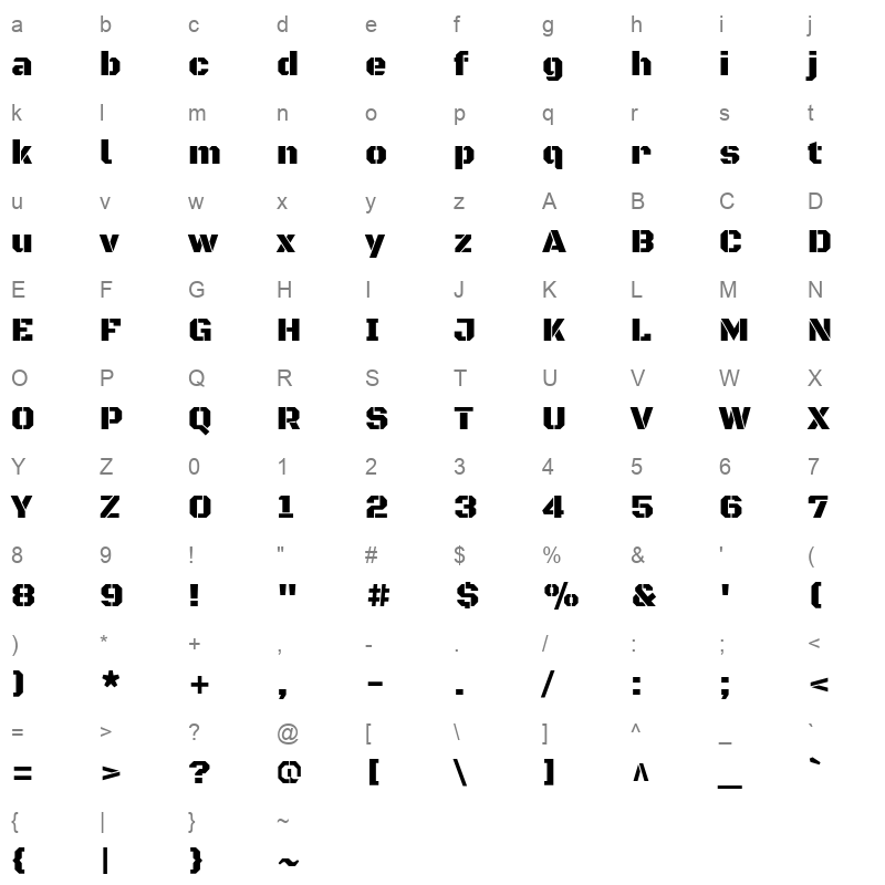 black ops one Character Map