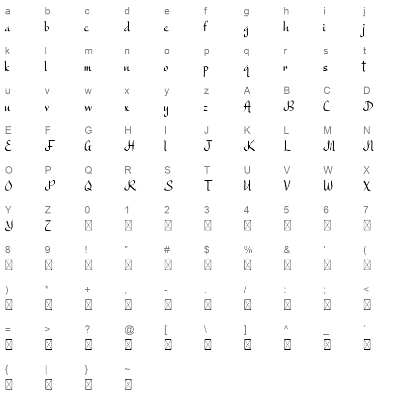 blessed eid Character Map