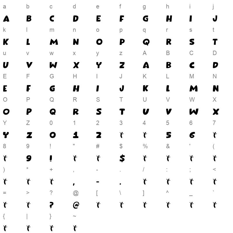 bockwurst demo Character Map