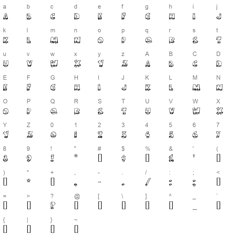 bodie mf holly Character Map