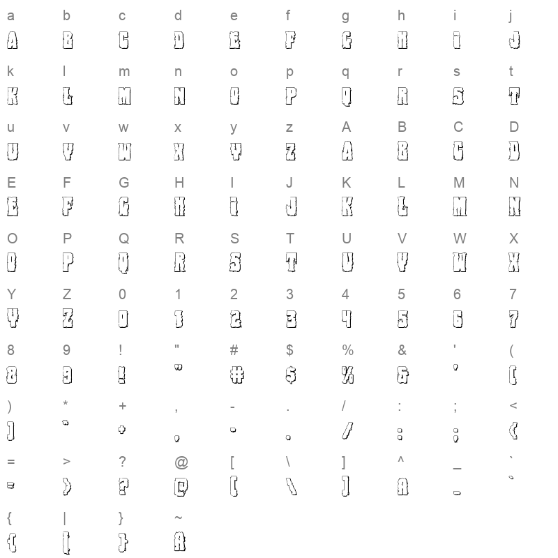 bog beast 3d Character Map