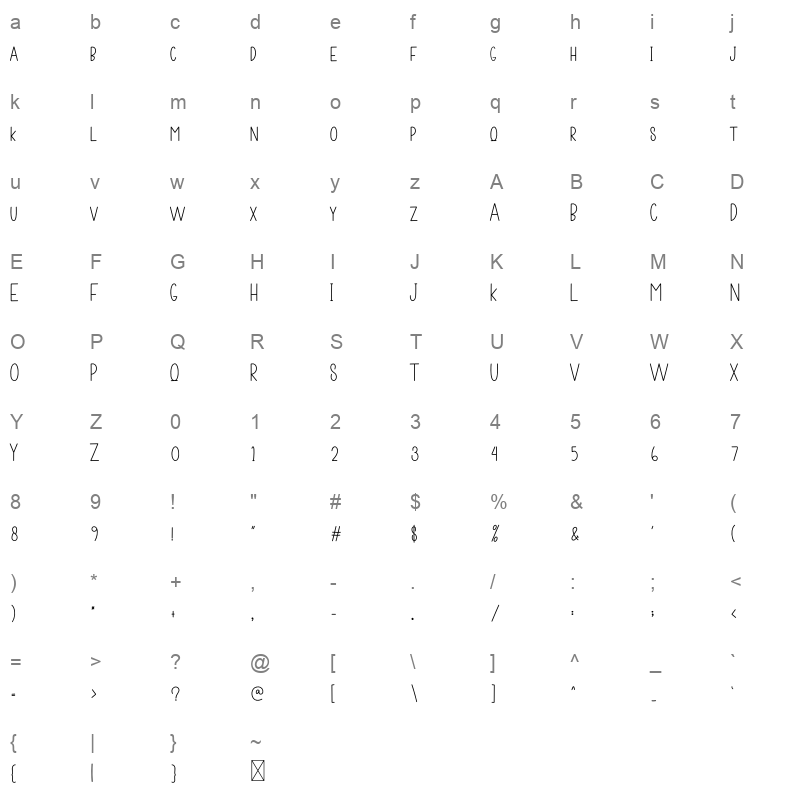 Books And Pens Character Map