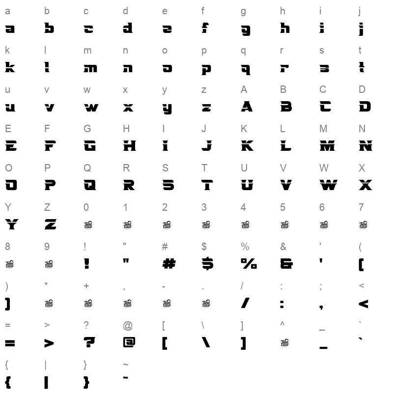 BOREX BOREX Variation Character Map