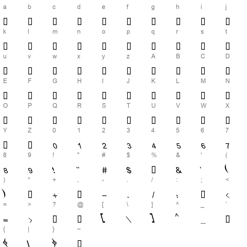 BOUTROS ADS PRO MEDIUM ITALIC Character Map