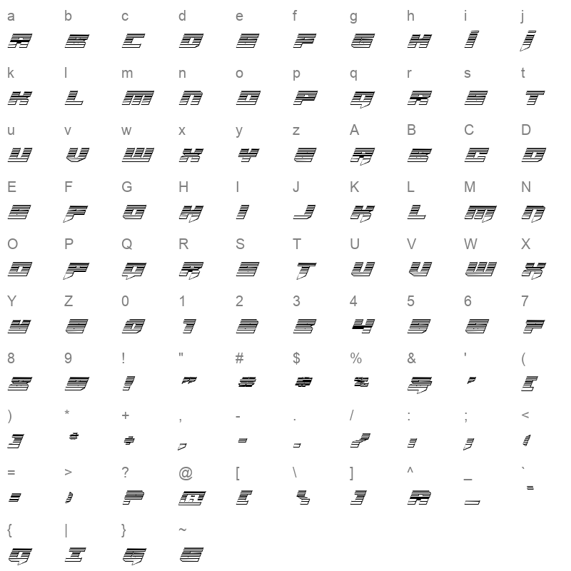 bridge officer chrome Character Map