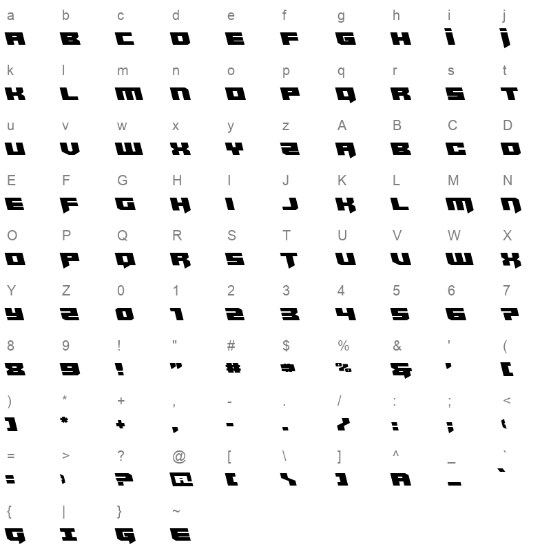 bridge officer semi left Character Map