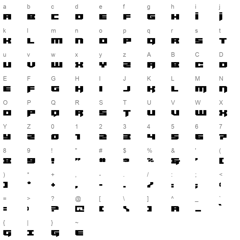 bridge officer straight Character Map