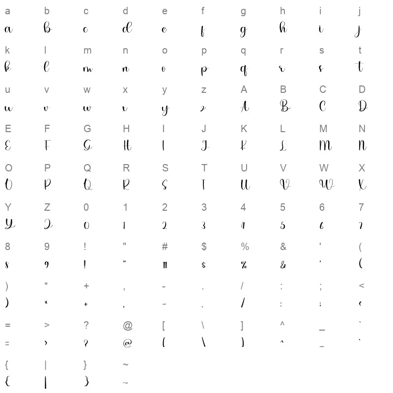 Brilliant Character Map