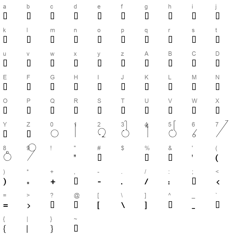 Broqasa 1 Character Map