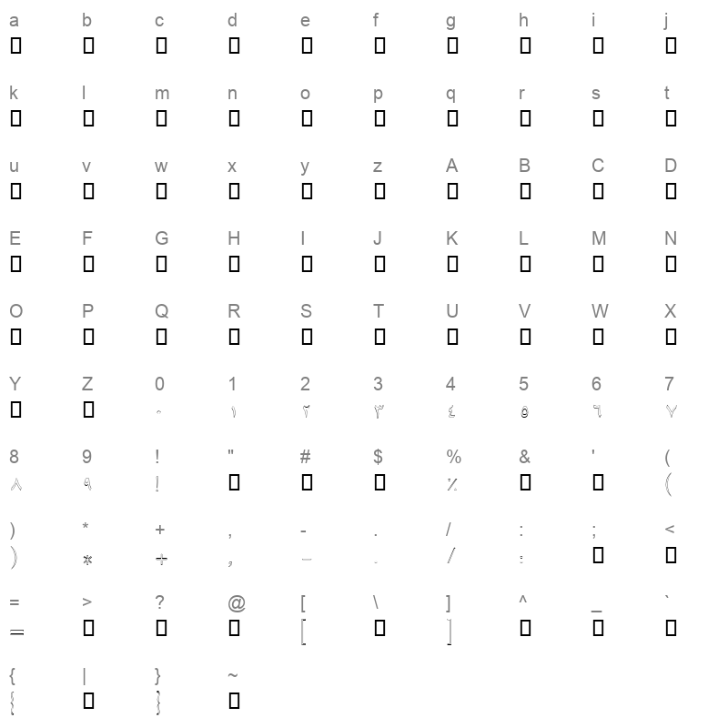 BSEPIDHO Character Map