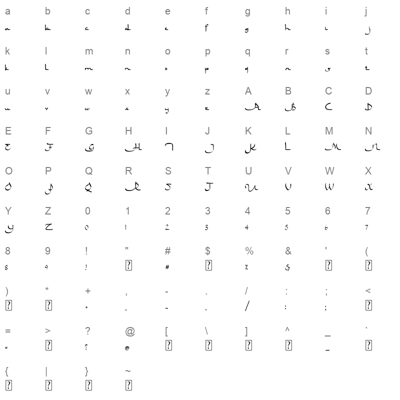 bulan ramadhan01 Character Map