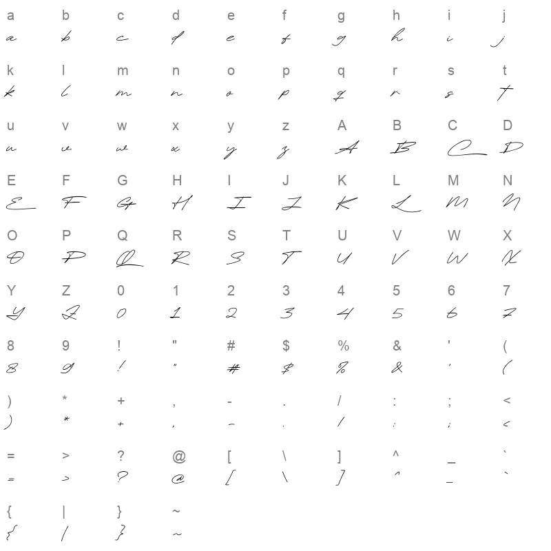 Call heart Character Map