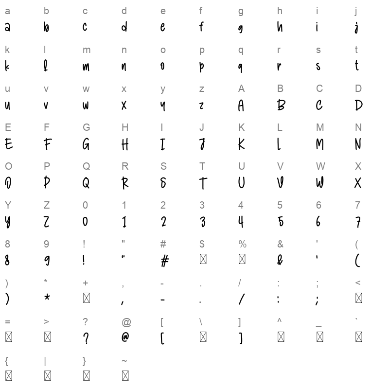 Children Writing Character Map