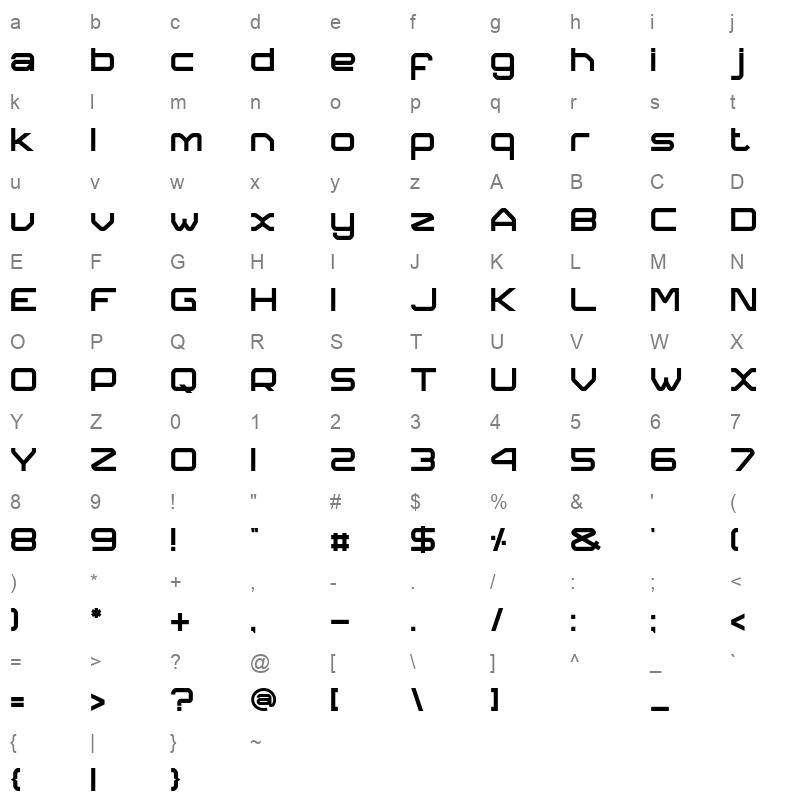 Collonse Character Map