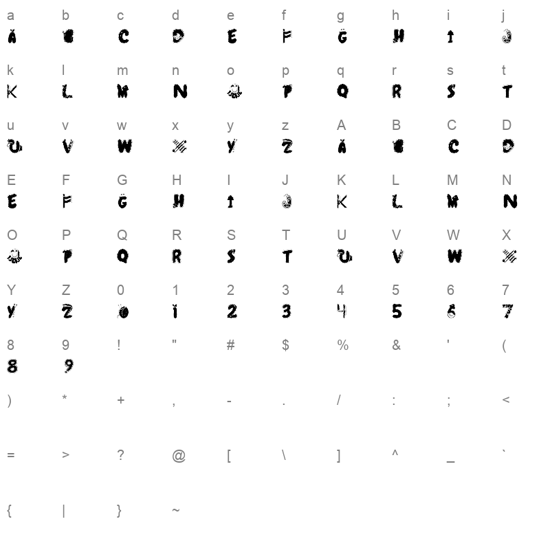 Colorful Decorative Alphabet SVG Character Map