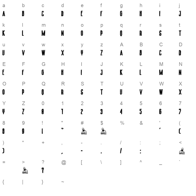 Comedy Channel 01 Character Map