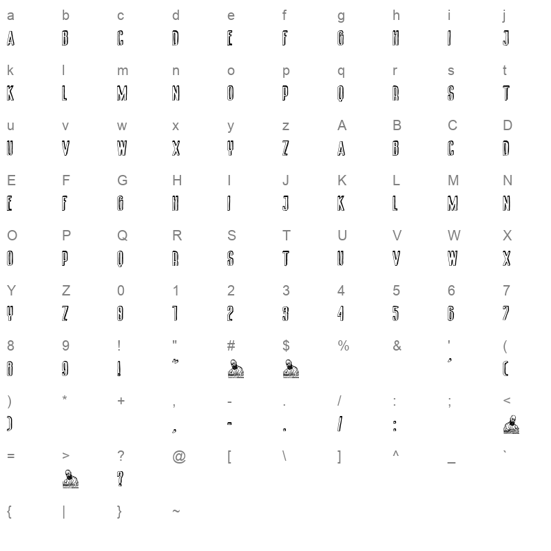 Comedy Channel 02 Character Map
