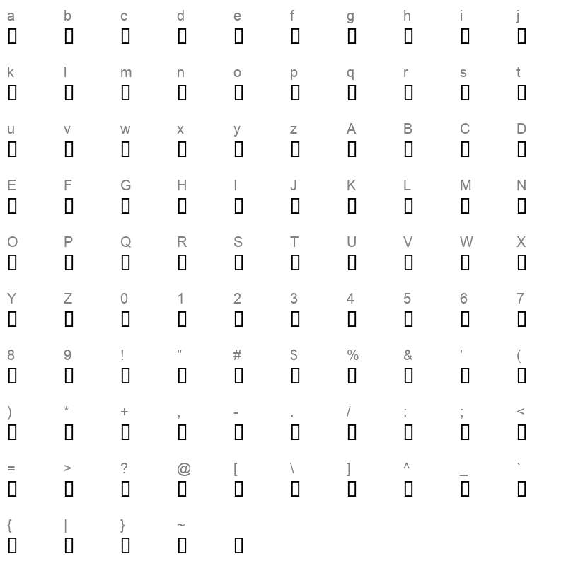 Compua Character Map