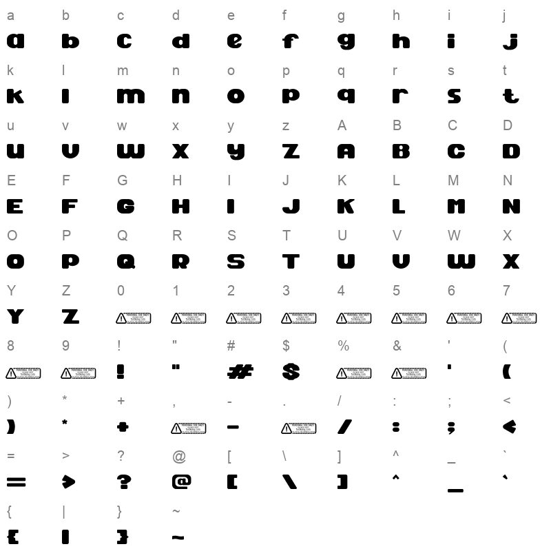 Cranberry Character Map