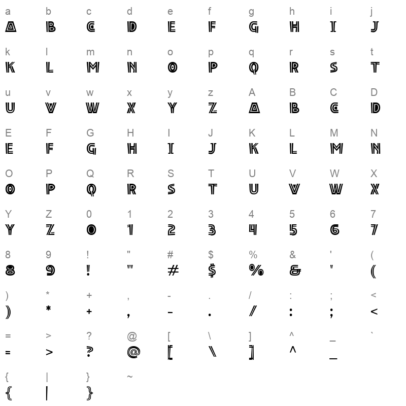 Crated Character Map