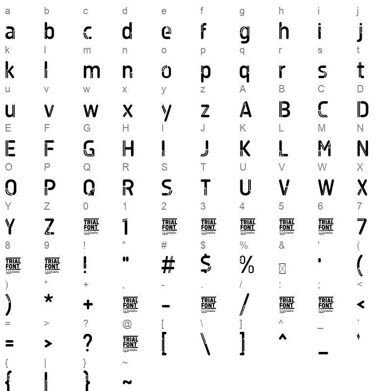 DAESANG SPACE Character Map