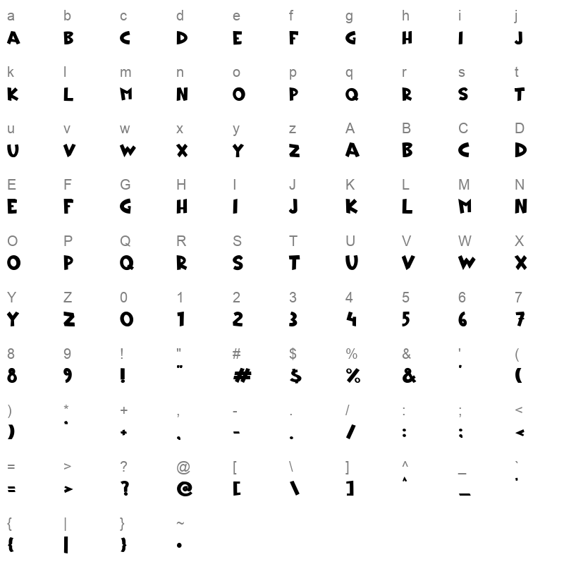 Dark flame Character Map