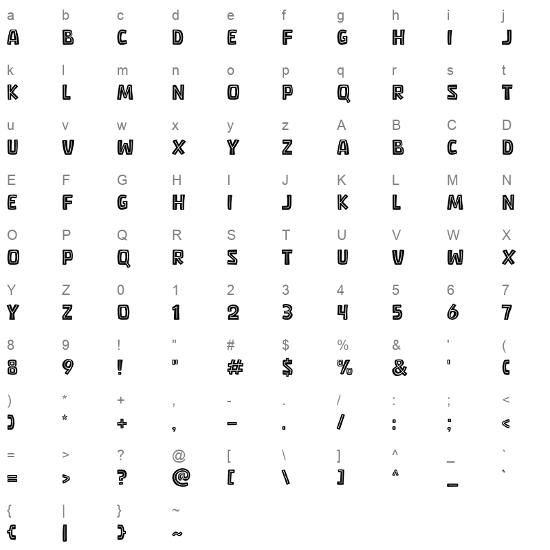 Dimsum Week otf Character Map