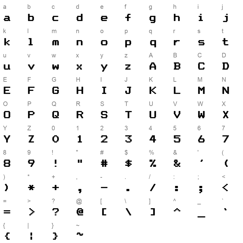 DorothyMatrixM Demi Character Map