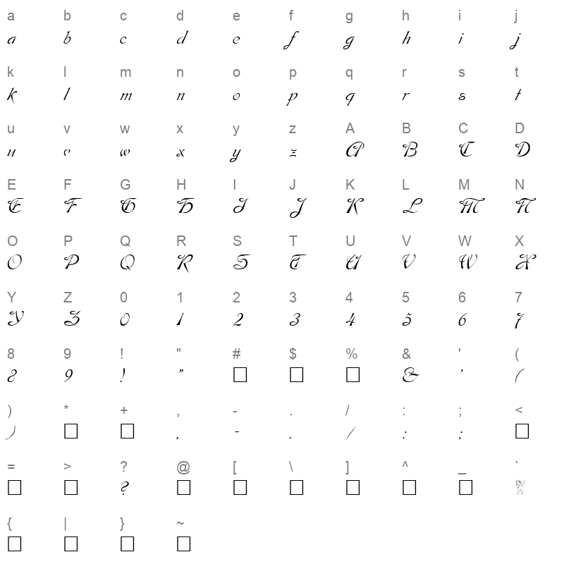DOS Character Map
