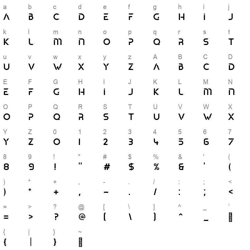 Elounda Regular Character Map