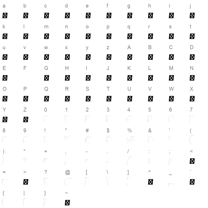 FFF HK LayerBack Character Map