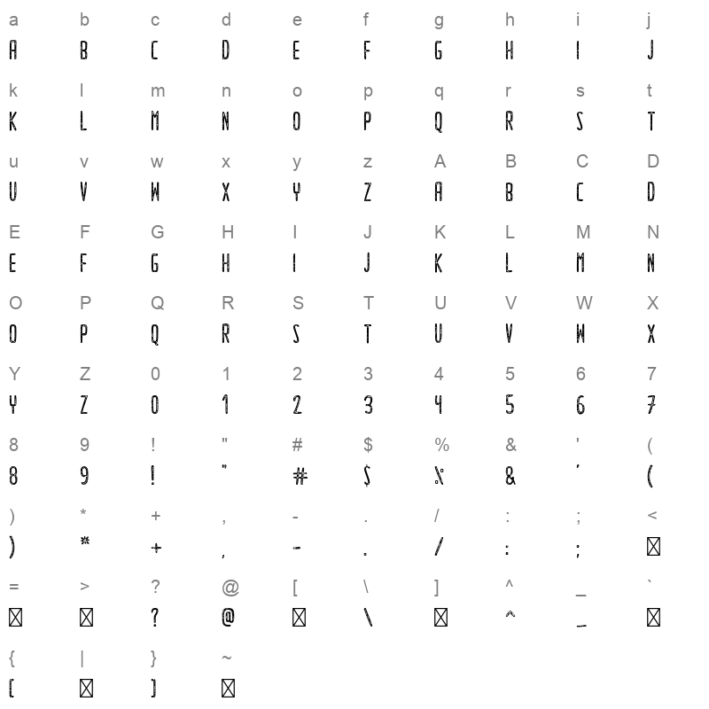 FFTaweel Stamp Character Map