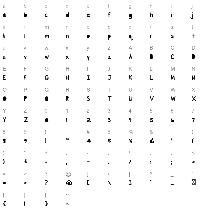 FFYaseer Solid Character Map