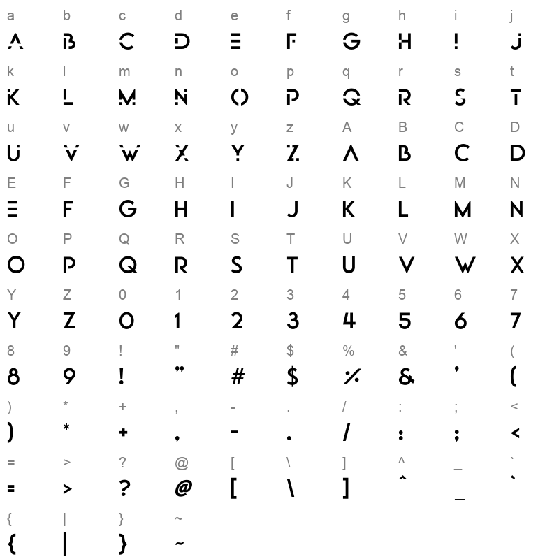 File Deletion Character Map