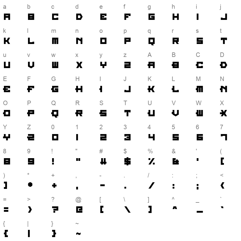 For The World Straight Character Map