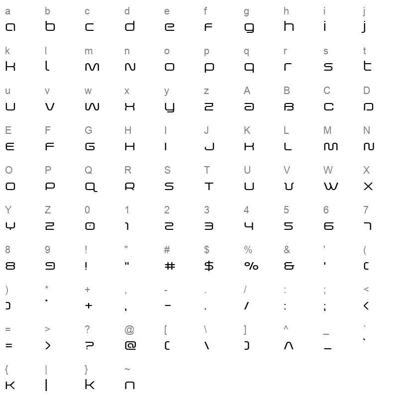fox on thego expand Character Map