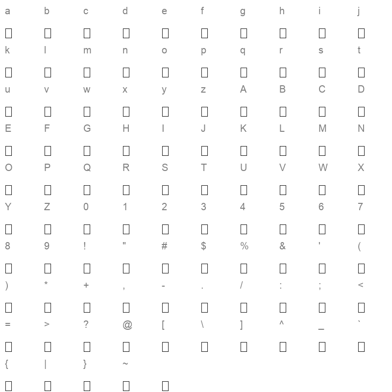 FS OLD Character Map