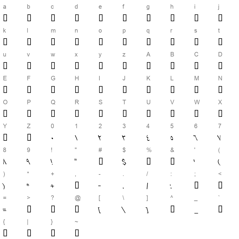 GE Heritage Two Light Itali Character Map