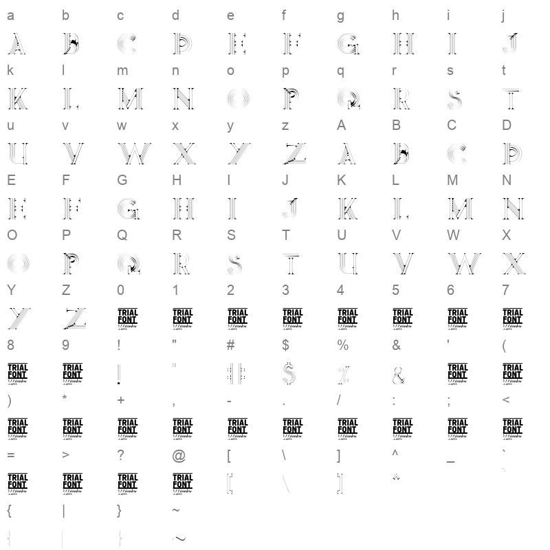 Genre Line Character Map