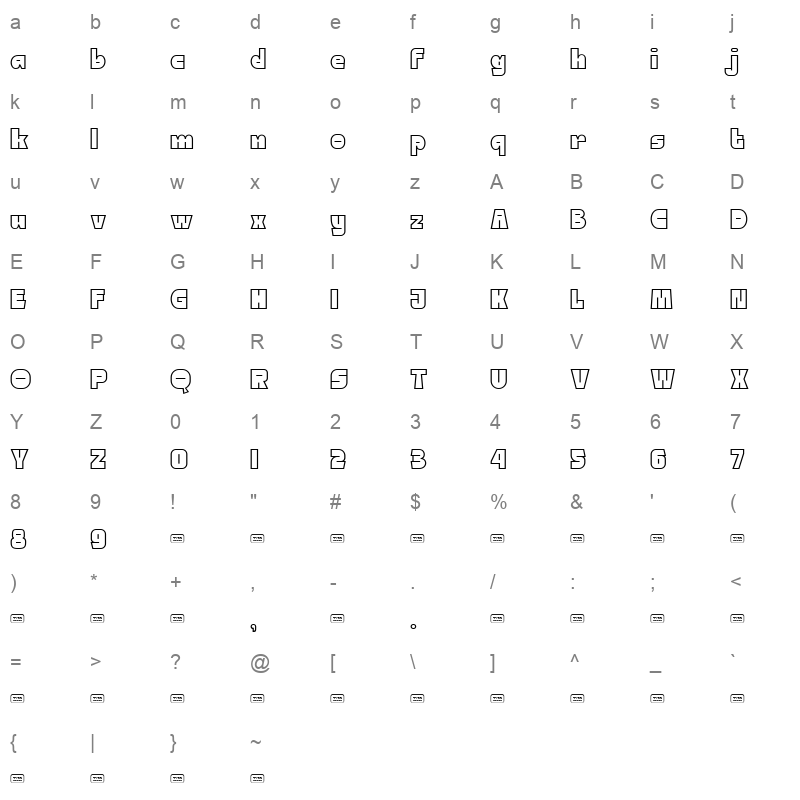 GREMLIN Character Map