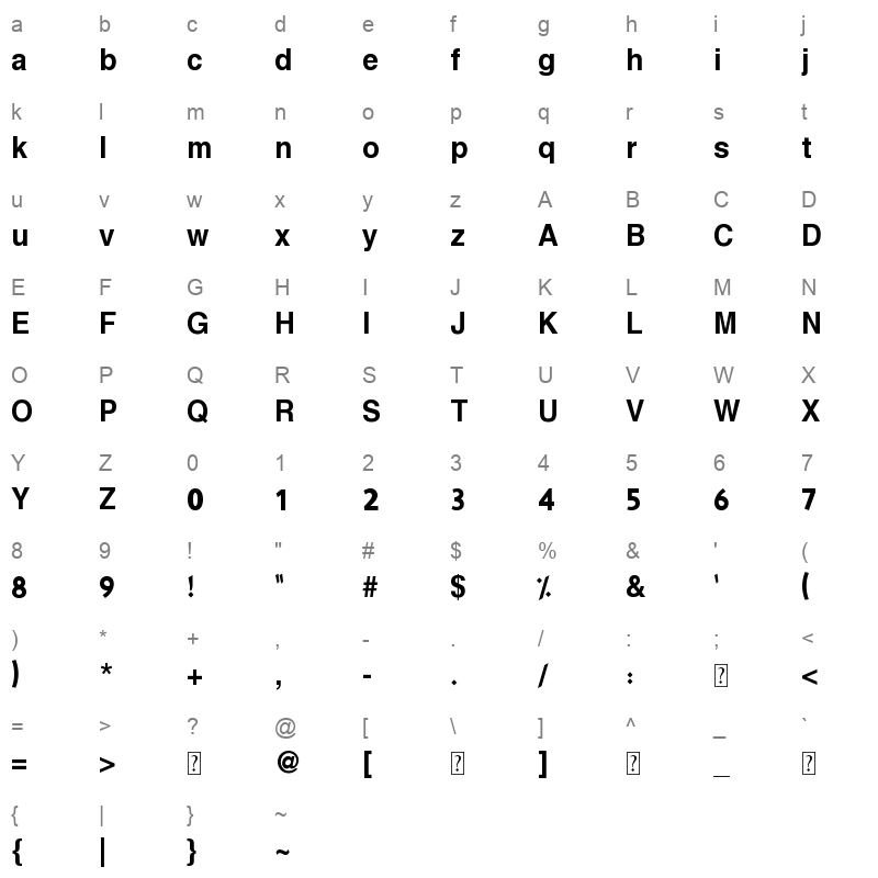 Hacen Casablanca Hd Character Map