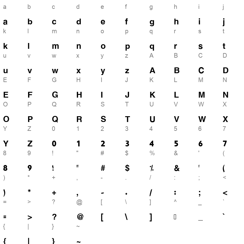 Hacen Egypt Character Map