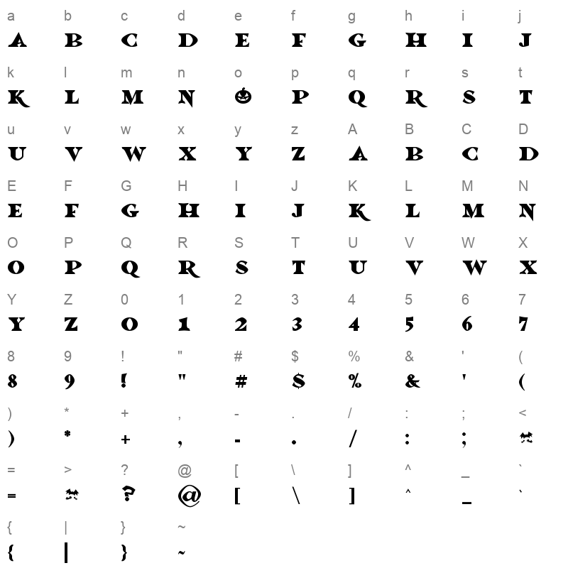 Halloween Horrors 2023 Character Map
