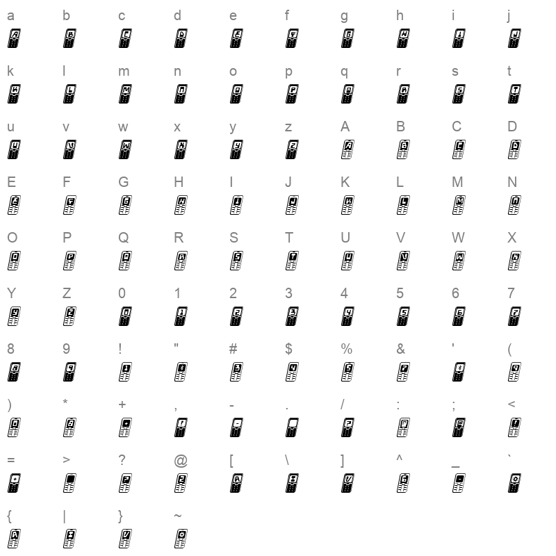 holamota bold ital Character Map
