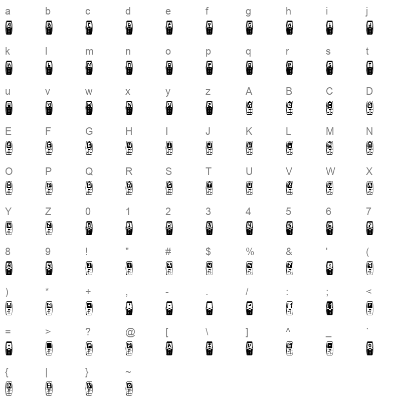 holamota ergo bold Character Map