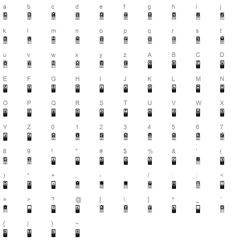 holamota Character Map