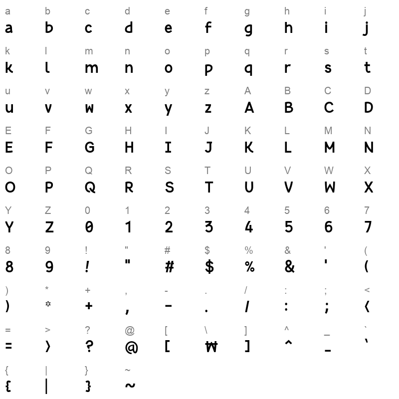 HSSanTokki2.0(2024) Character Map