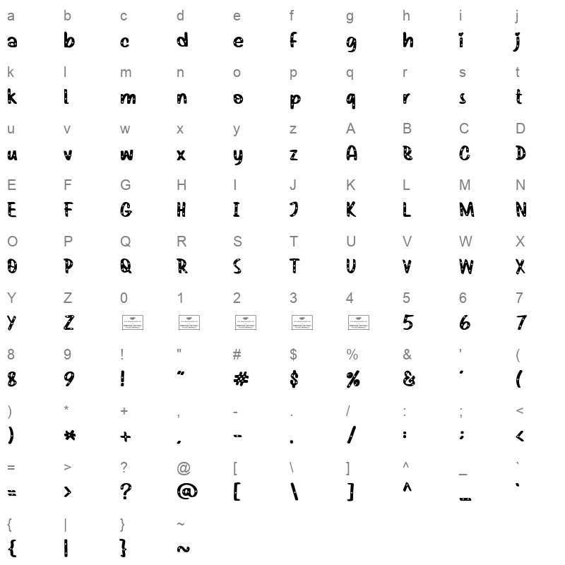 Infinitely Character Map