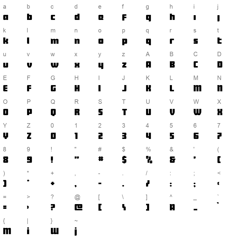 intrepid spear straight lc expand Character Map